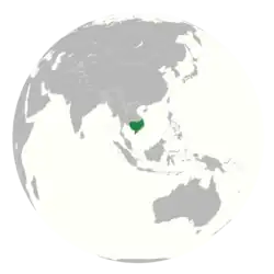 Location of Spanish Cambodia