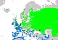 European distribution: &nbsp;&nbsp;Breeding &nbsp;&nbsp;Resident &nbsp;&nbsp;Non-breeding