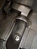 Hopper toilet in Special Express No. 14 (Chiang Mai - Krung Thep Aphiwat) while the train was stopped at Lamphun railway station