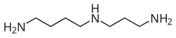 2D representation of the chemical structure of spermidine .