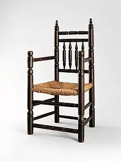 Spindle-back armchair, American, 1660–1700