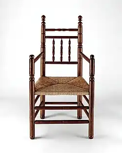 Spindle-back armchair, American, 1660–1700