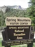 Forest Service sign at the Visitor center