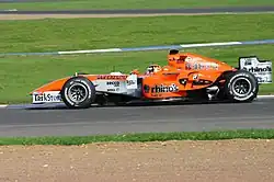 The rebranded M16 under Spyker ownership for the final three races