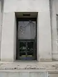 West entrance - "Unemployment Compensation" by Davis