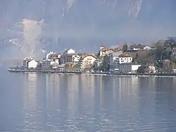 A view of Saint-Gingolph, arriving from Evian-les-Bains