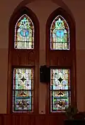 Stained glass in St. John's Evangelical Lutheran Church