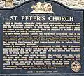 History plaque at the church