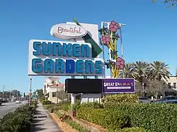 Sunken Gardens sign
