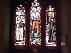 St. Thomas Aquinas Church stained glass windows of Óscar Romero, Pier Giorgio Frassati and André Bessette, Toronto, Canada