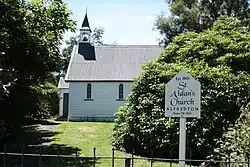 The former St Aidan's Church at Alfredton is registered by Heritage New Zealand as a Category II structure, with registration number 3972[1]