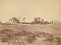 St Anne's Church and surrounding area in Ryde in 1863 at the time the Blaxland family lived at the Hermitage