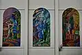 Three of five Old Testament murals by Hans Feibusch, 1973
