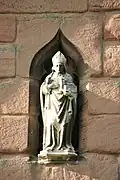An example of a late sculpture of St Chad, from the Church of St Chad, Lichfield, 1930