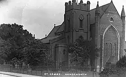 Church with a square side tower