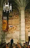 Carolingian frescoes on the north wall
