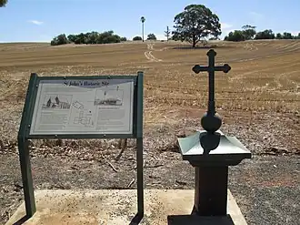 View towards the former church and reformatory from the cemetery