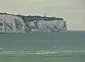 View of the memorial on the cliffs near Dover
