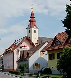 View with parish church