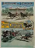 Advertising poster of the Hippodrome of Saint-Ponchon