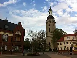 Town hall and Trinity Church