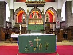Interior with Trinity altar frontal