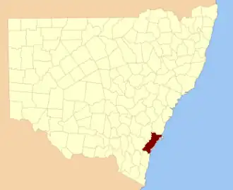 Location in New South Wales