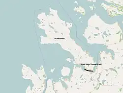 Proposed map of the Stad Ship Tunnel