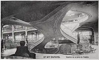 Grand staircase leading to the theater hall, 1905