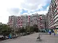 The largest apartment building in Savica, known colloquially as the "officer's skyscraper"