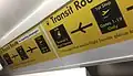 In-car route information signage