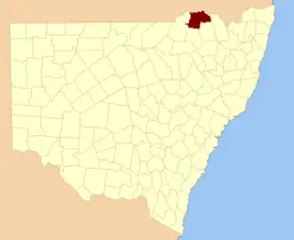 Location in New South Wales