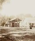 This was first layout of Warungdowo railway station before the platform was enlarged, also there was a PsSM train hauled by an early Backer & Rueb 0-4-0Tr loco in a distance.