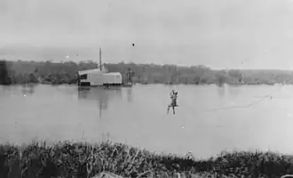 Gold mining dredge on the Palmer River