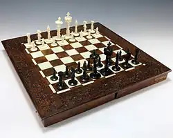 Image 2In 1975, former President of Pakistan Zulfi Bhutto gifted a carved ivory set of chess to the former United States President Gerald Ford. (from Chess in the arts)