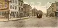 State Street c. 1906. Except for the trolley, the store fronts, and the pavement, the street has not changed.