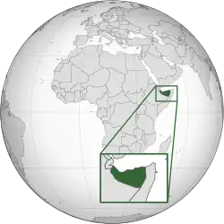 Location of Somaliland