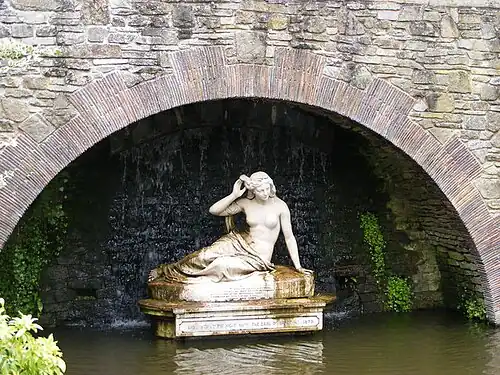Statue of Sabrina in The Dingle, Shrewsbury