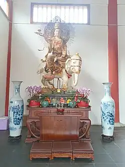 Statue of Puxian in Baoning Temple in Changsha, Hunan, China.