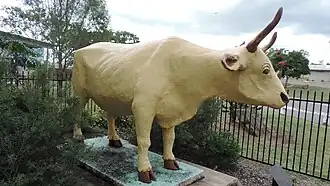Statue of the bullock "Banana", 2014
