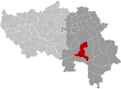 Location of Stavelot in the province of Liège