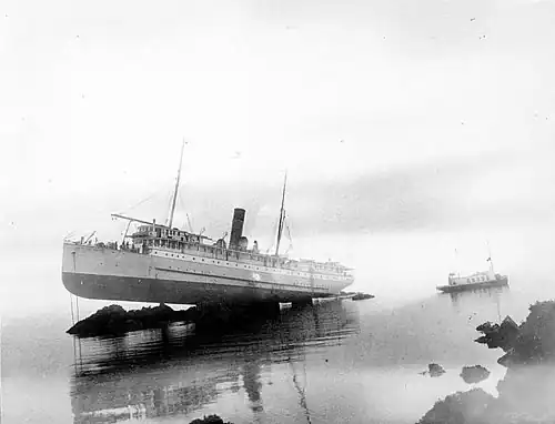 Princess May on the rocks, August 7, 1910