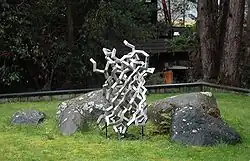 "Steel Jellyfish", sculpture of green fluorescent protein