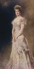 Stéphanie, Princess Elemér Lónyay de Nagy-Lónya, by József Árpád Koppay (c. 1900). Pannonhalma Archabbey.
