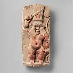 Stela of Bes; 4th century BC-1st century AD; painted limestone; height: 38.7&nbsp;cm, width: 17.7&nbsp;cm; Metropolitan Museum of Art