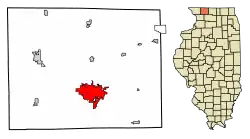 Location of Freeport in Stephenson County, Illinois