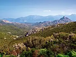 A view of the Agriates Desert from Bocca di Vezzu.