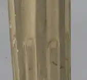 Cabled (stopped, ribbed) flutes on a French chair leg