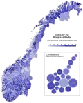 Percentage of Progress Party votes