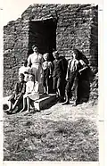 Teacher and students outside of Wynona school near Stranraer, 1909